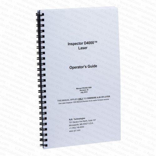 RJS Inspector D4000 Laser Manual